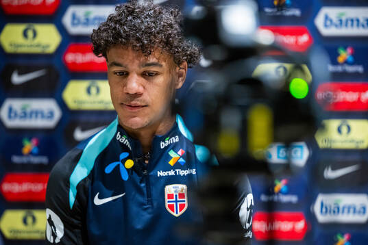 Oscar Bobb of the Norwegian national football team