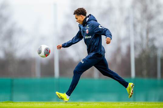 Antonio Nusa of the Norwegian national football team