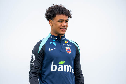 Oscar Bobb of the Norwegian national football team