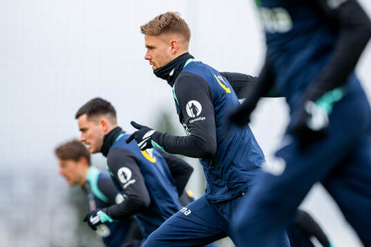 Kristoffer Ajer of the Norwegian national football team
