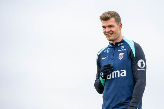 Alexander Sørloth of the Norwegian national football team