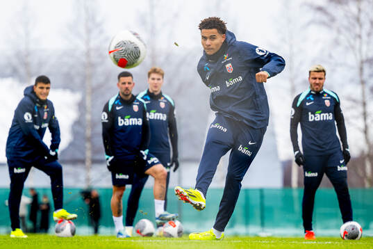 Antonio Nusa of the Norwegian national football team