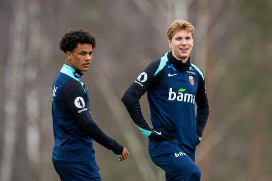Oscar Bobb and Kristian Thorstvedt of the Norwegian