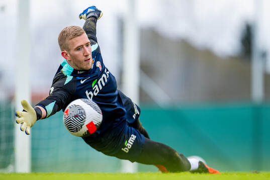 Goalkeeper Egil Selvik of the Norwegian national football