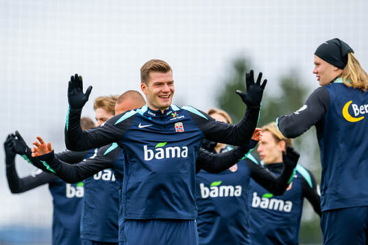 Alexander Sørloth of the Norwegian national football team