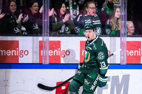 Färjestads Joel Kellman jublar
