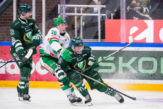 Rögles Axel Smeds och Färjestads Carl Dahlström