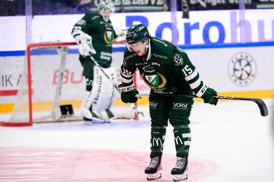 Färjestads Jeremy Salvas Groleau deppar