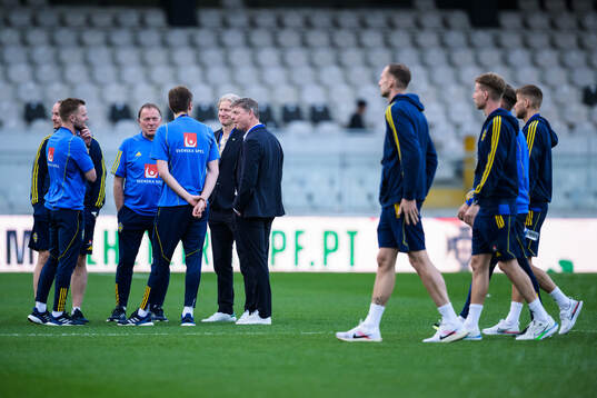 Assistant coach Sebastian Larsson, video analyst