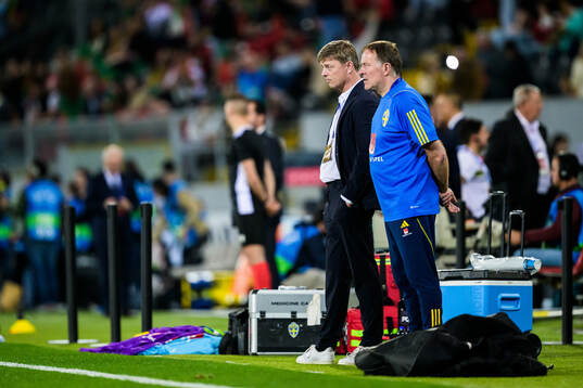 Head coach Jon Dahl Tomasson and assistant coach Remy
