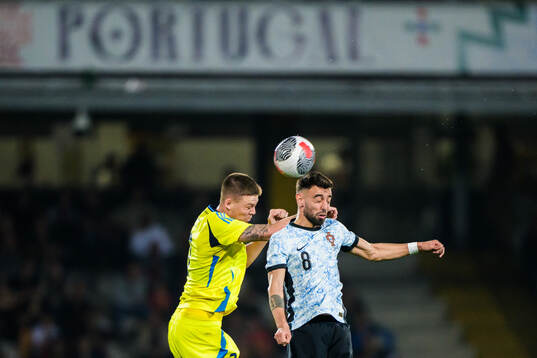 Emil Holm of Sweden and Bruno Fernandes of Portugal