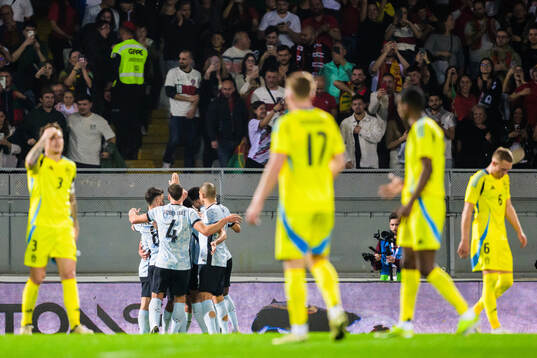 Matheus Nunes of Portugal celebrate with team mates