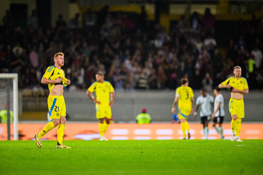 Dejan Kulusevski of Sweden looks dejected