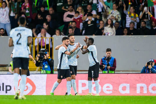 Bruno Fernandes, Goncalo Ramos and Bruma of Portugal