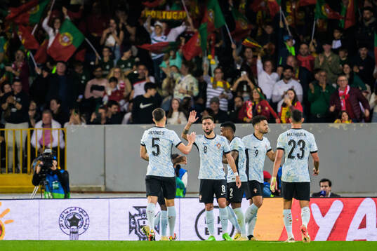 Goncalo Ramos of Portugal celebrate