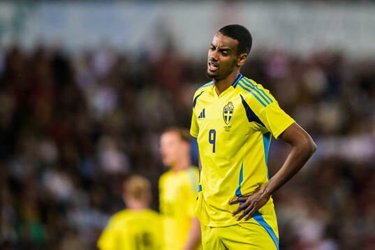 Alexander Isak of Sweden looks dejected