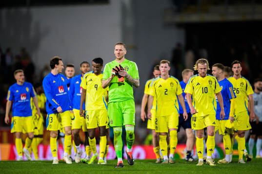 Goalkeeper Robin Olsen of Sweden looks dejected