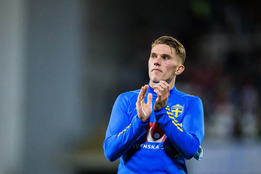 Viktor Gyökeres of Sweden looks dejected