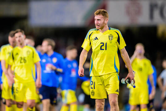 Dejan Kulusevski of Sweden looks dejected