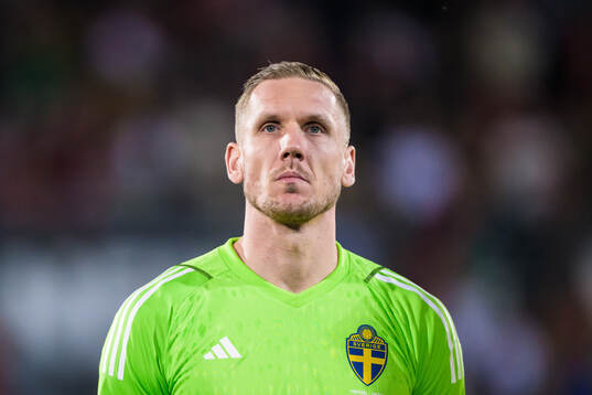 Goalkeeper Robin Olsen of Sweden