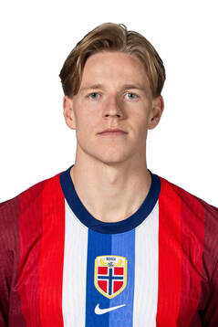 Jesper Daland of the Norwegian national football team poses