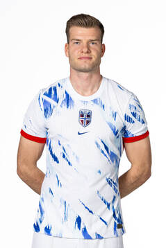 Alexander Sørloth of the Norwegian national football team