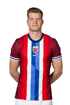 Alexander Sørloth of the Norwegian national football team