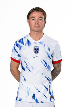 Patrick Berg of the Norwegian national football team poses