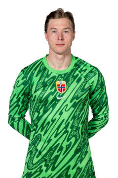 Goalkeeper Mathias Dyngeland of the Norwegian national