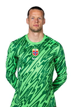 Goalkeeper Ørjan Håskjold Nyland of the Norwegian