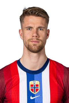 Kristoffer Ajer of the Norwegian national football team