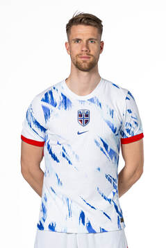 Kristoffer Ajer of the Norwegian national football team