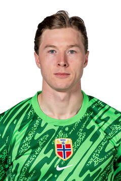 Goalkeeper Mathias Dyngeland of the Norwegian national