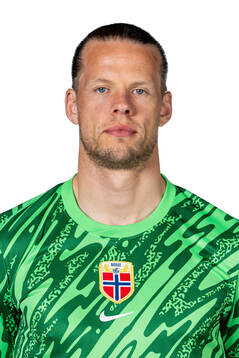 Goalkeeper Ørjan Håskjold Nyland of the Norwegian