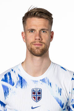 Kristoffer Ajer of the Norwegian national football team