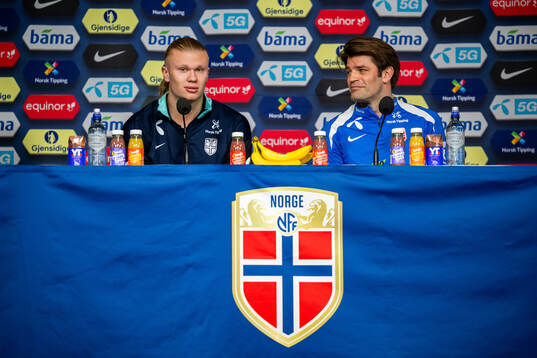 Erling Braut Haaland and Morten Morisbak Skjønsberg, press