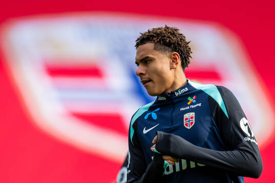 Antonio Nusa of the Norwegian national football team