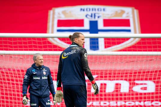 Goalkeeper Ørjan Håskjold Nyland of the Norwegian