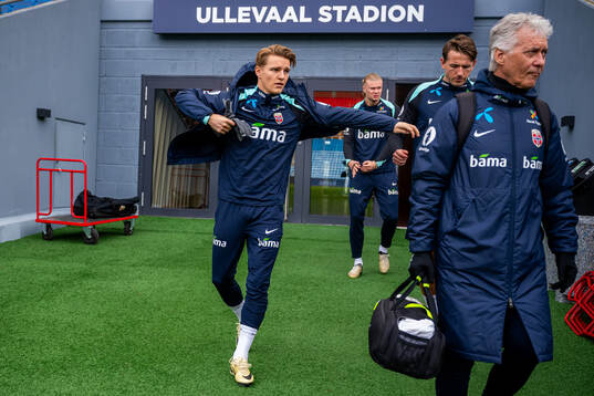 Martin Ødegaard, Erling Braut Haaland, Sander Berge and