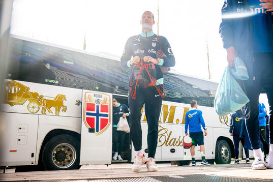 Goalkeeper Ørjan Håskjold Nyland of the Norwegian