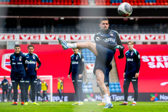 Aron Dønnum of the Norwegian national football team