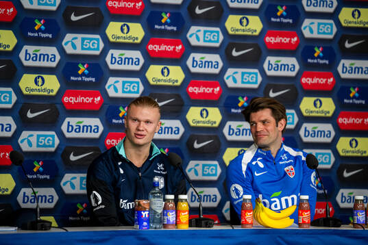 Erling Braut Haaland and Morten Morisbak Skjønsberg, press