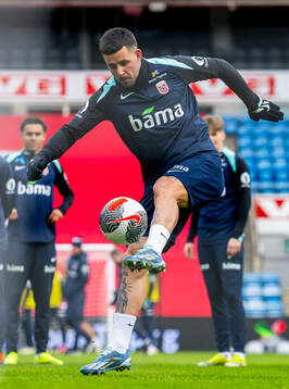 Aron Dønnum of the Norwegian national football team
