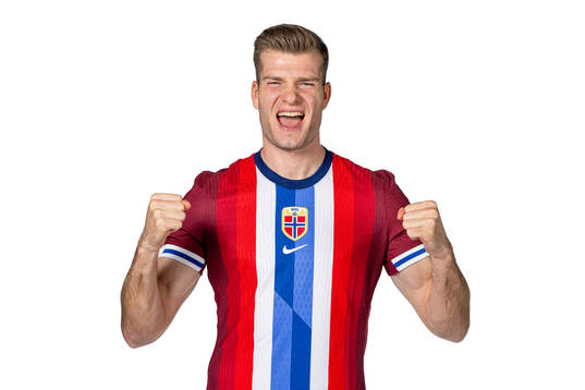 Alexander Sørloth of the Norwegian national football team