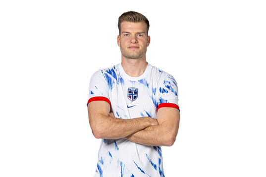 Alexander Sørloth of the Norwegian national football team