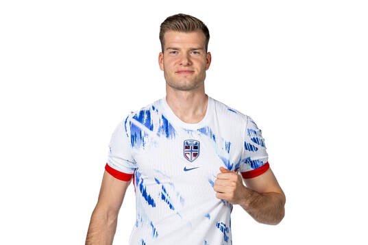 Alexander Sørloth of the Norwegian national football team