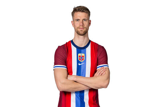 Kristoffer Ajer of the Norwegian national football team