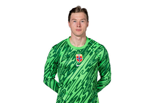 Goalkeeper Mathias Dyngeland of the Norwegian national