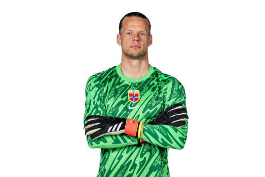 Goalkeeper Ørjan Håskjold Nyland of the Norwegian