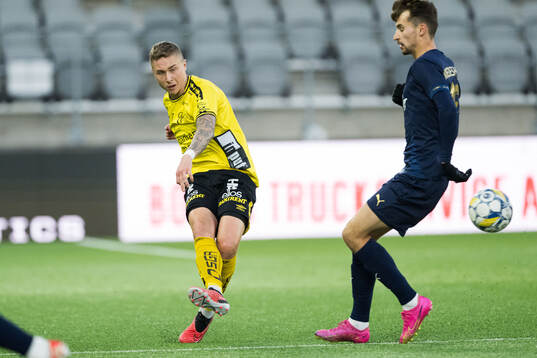 Elfsborgs Sebastian Holmén och Halmstads Rasmus